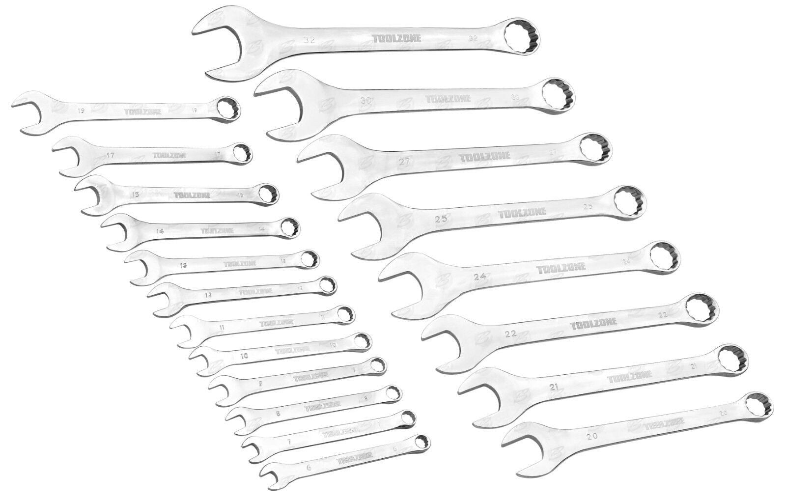 TOOLZONE 50 Piece Combination Spanner Set 6mm - 32mm