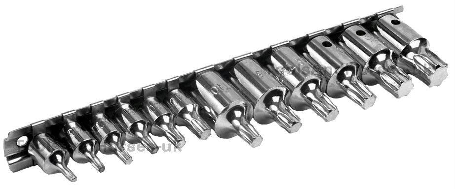 BlueSpot 12 Piece 1/4" & 3/8" Drive Torx Bit Sockets 10 - T60 01551