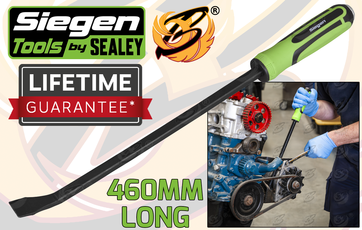 Siegen Angled Pry Bar Set With Hammer Cap Heavy-Duty 4 Piece S01138