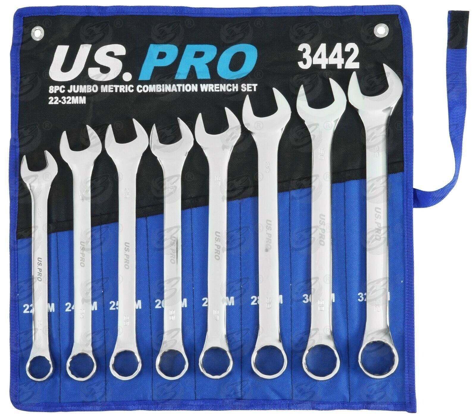 US Pro 8 Piece Jumbo Combination Spanner Set 22mm - 32mm 3442