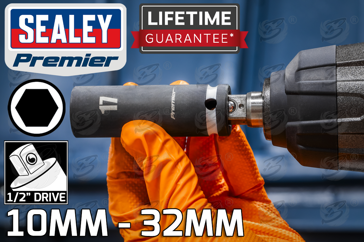 Sealey 34 Piece 1/2" Drive 6 Point Deep & Shallow Impact Sockets 10mm - 32mm ( AK5635M )