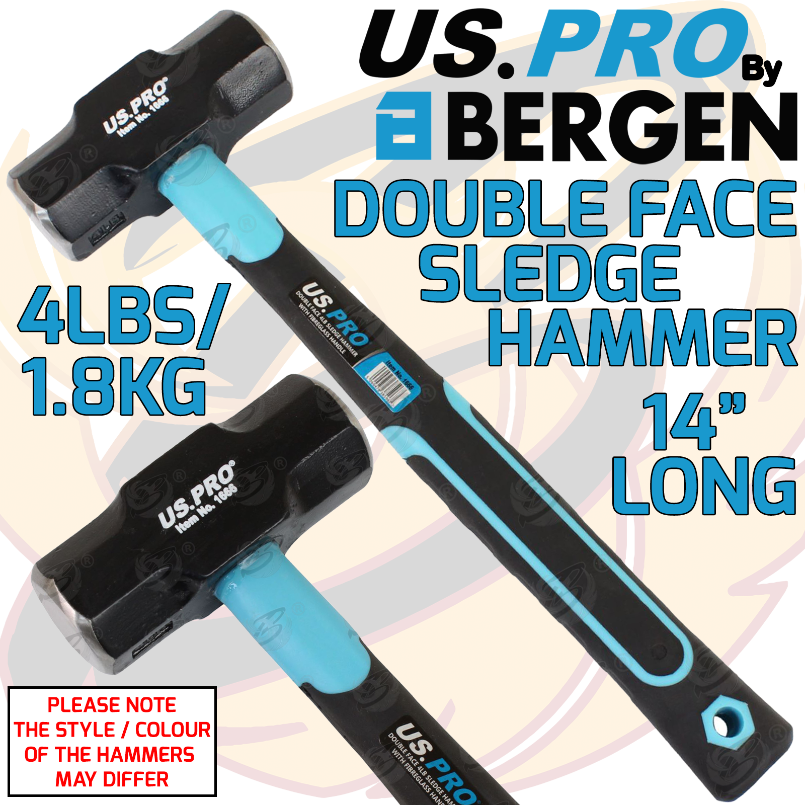 US Pro 4Lbs Sledge Hammer 1666