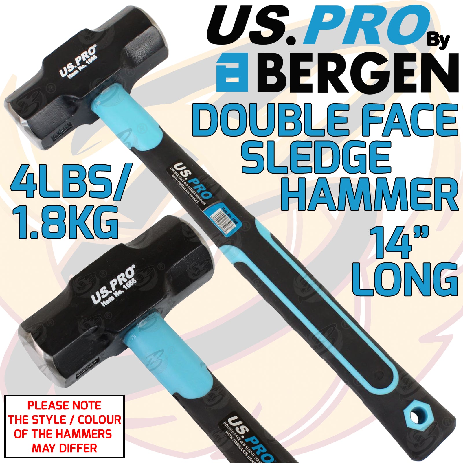 US PRO 4LBS SLEDGE HAMMER
