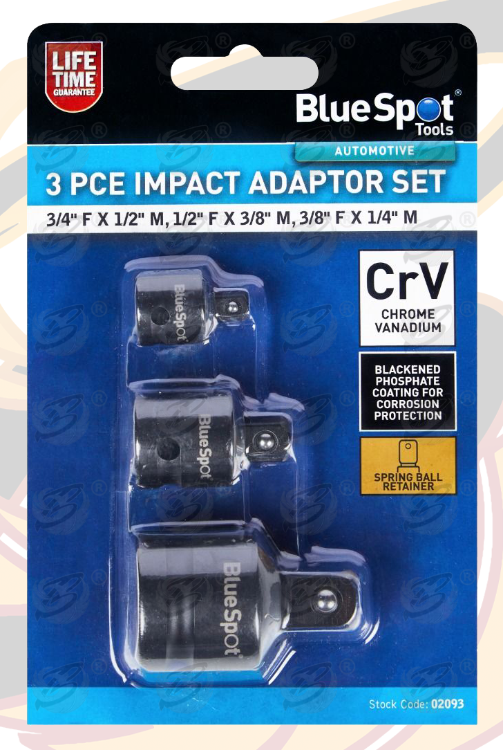 BlueSpot 3 Piece Impact Step Down Ada Pointer Set ( 3/4" - 1/4" ) ( 02093 )