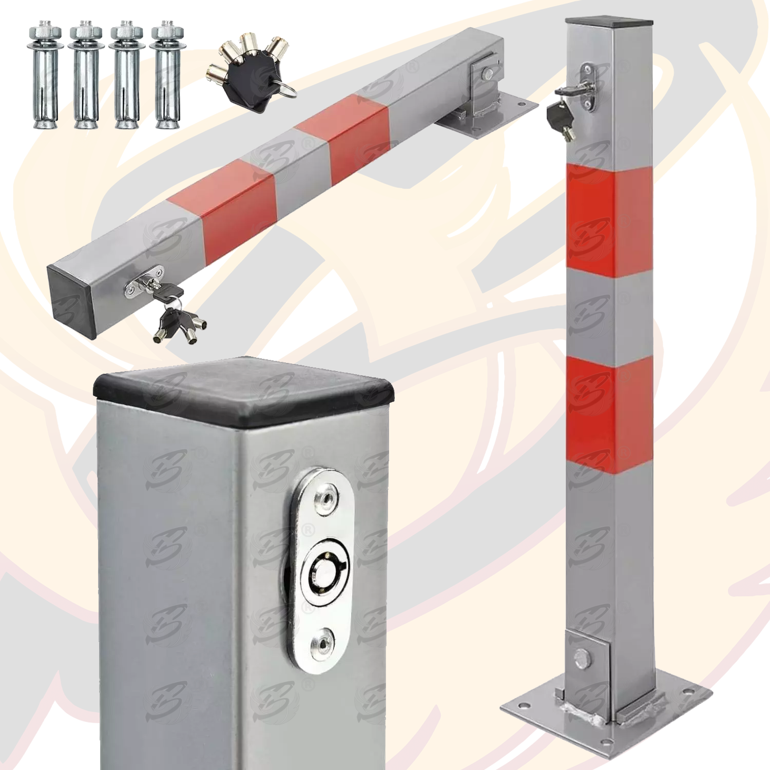 BlueSpot Lockable Folding Parking Post ( 77093 )