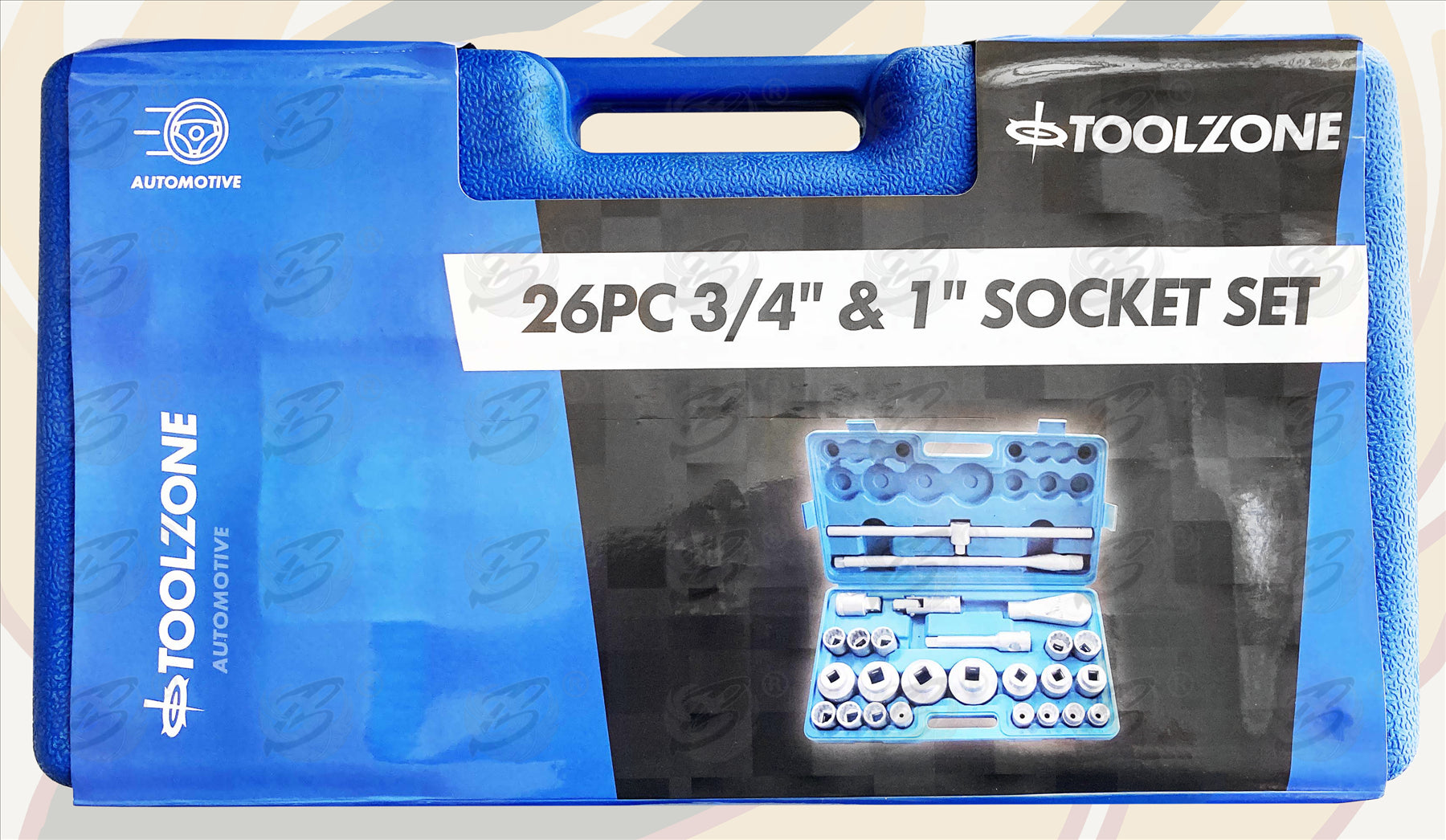 TOOLZONE 26PC 3/4" & 1" DRIVE 12 POINT SOCKET SET 21MM - 65MM