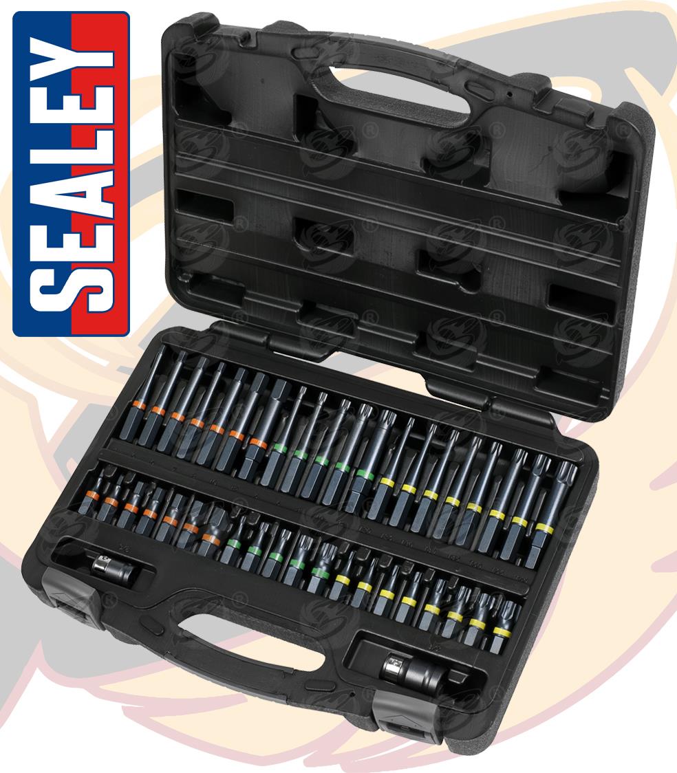 SEALEY 42PCS 3/8" & 1/2" DRIVE IMPACT HEX & TORX & SPLINE BIT SOCKETS