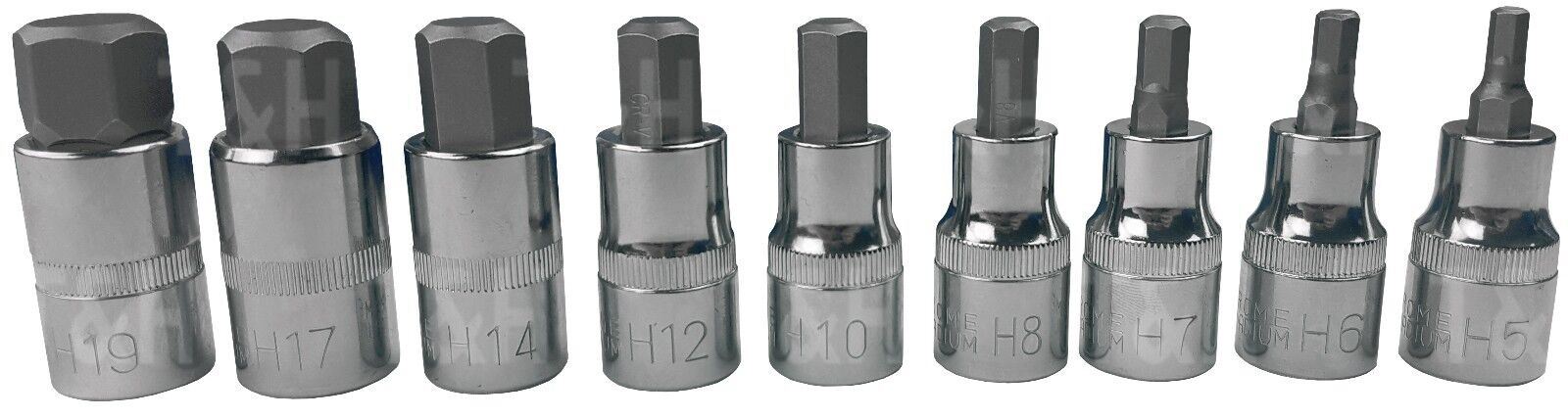 US Pro 30 Piece 1/2" Drive Hex Bit Sockets H5 - H19 3229