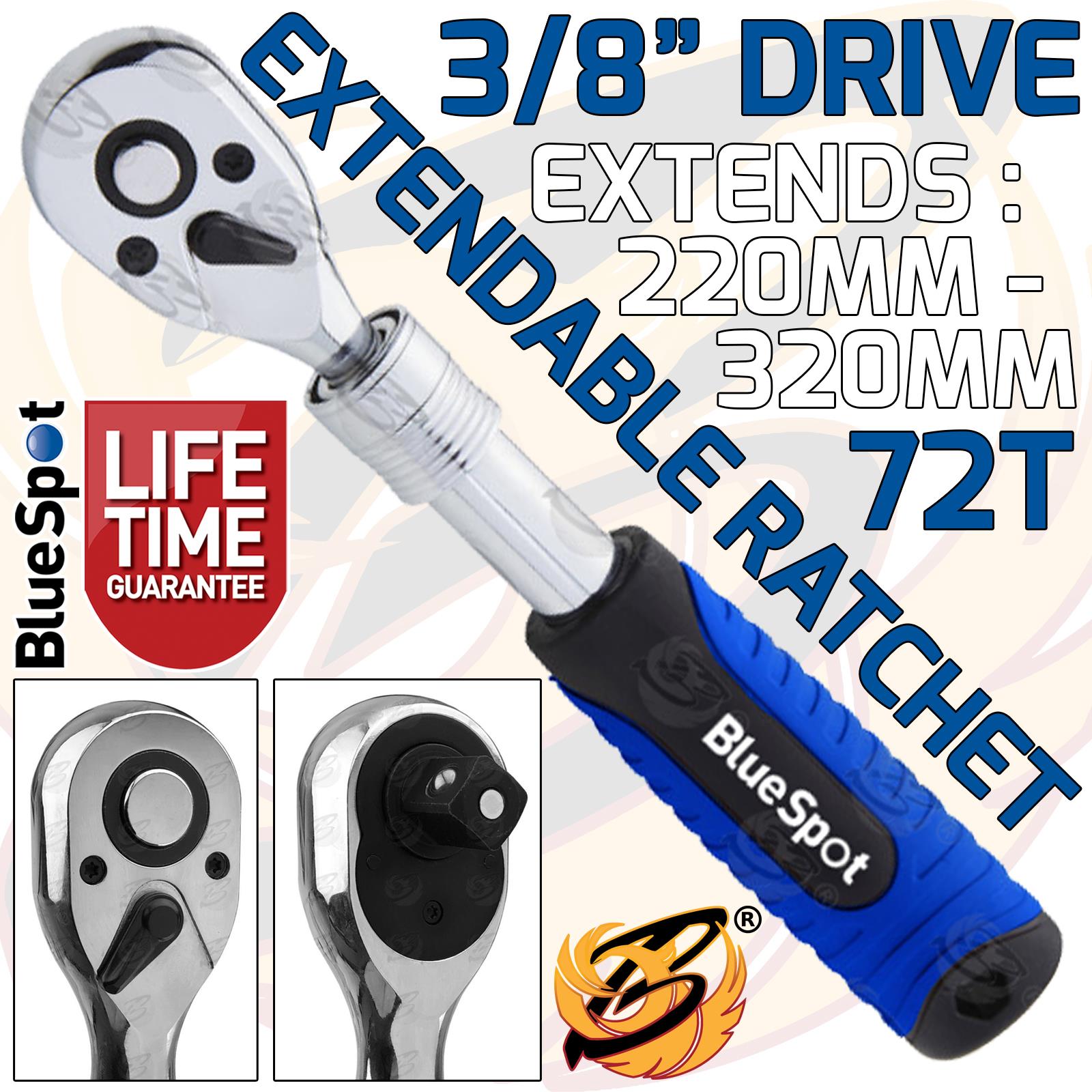 BLUESPOT 3/8" DRIVE 72 TOOTH EXTENDABLE RATCHET