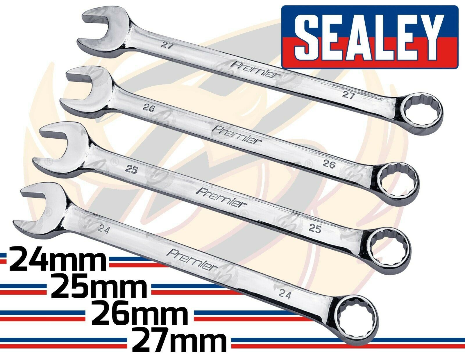 SEALEY 12PCS JUMBO COMBINATION SPANNER SET 20MM - 32MM