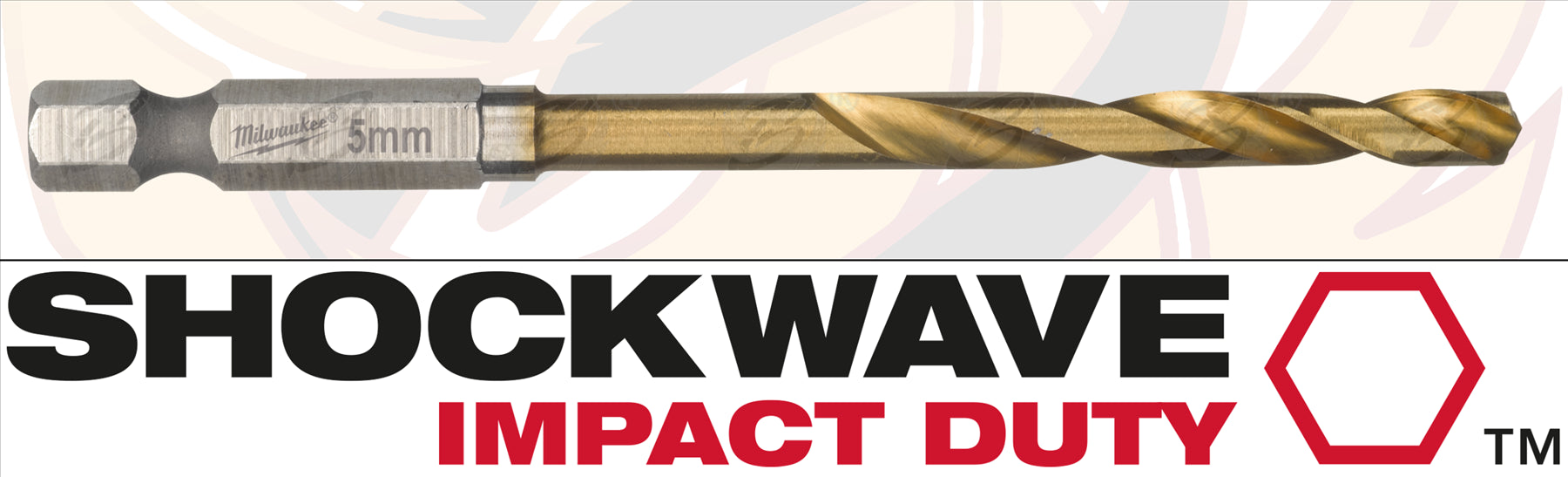 MILWAUKEE 5MM HSS TITANIUM METAL RED HEX DRILL BIT