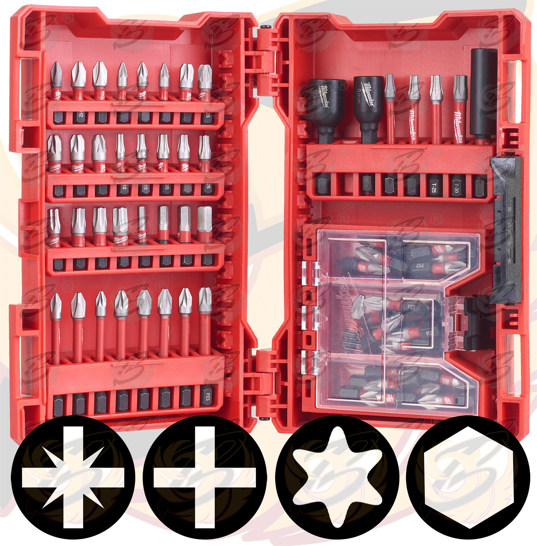 Milwaukee 70 Piece Impact Drill / Driver Bit Set ( Shockwave Impact Duty ) ( 4932471587 )