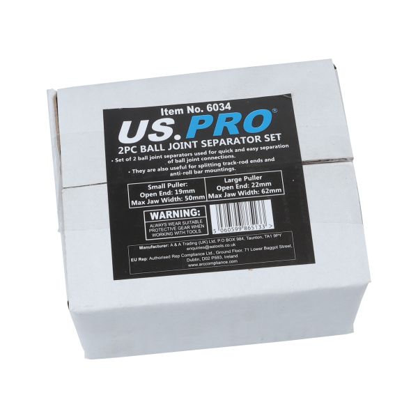 US Pro 2 Piece Ball Joint Separator Set 6034