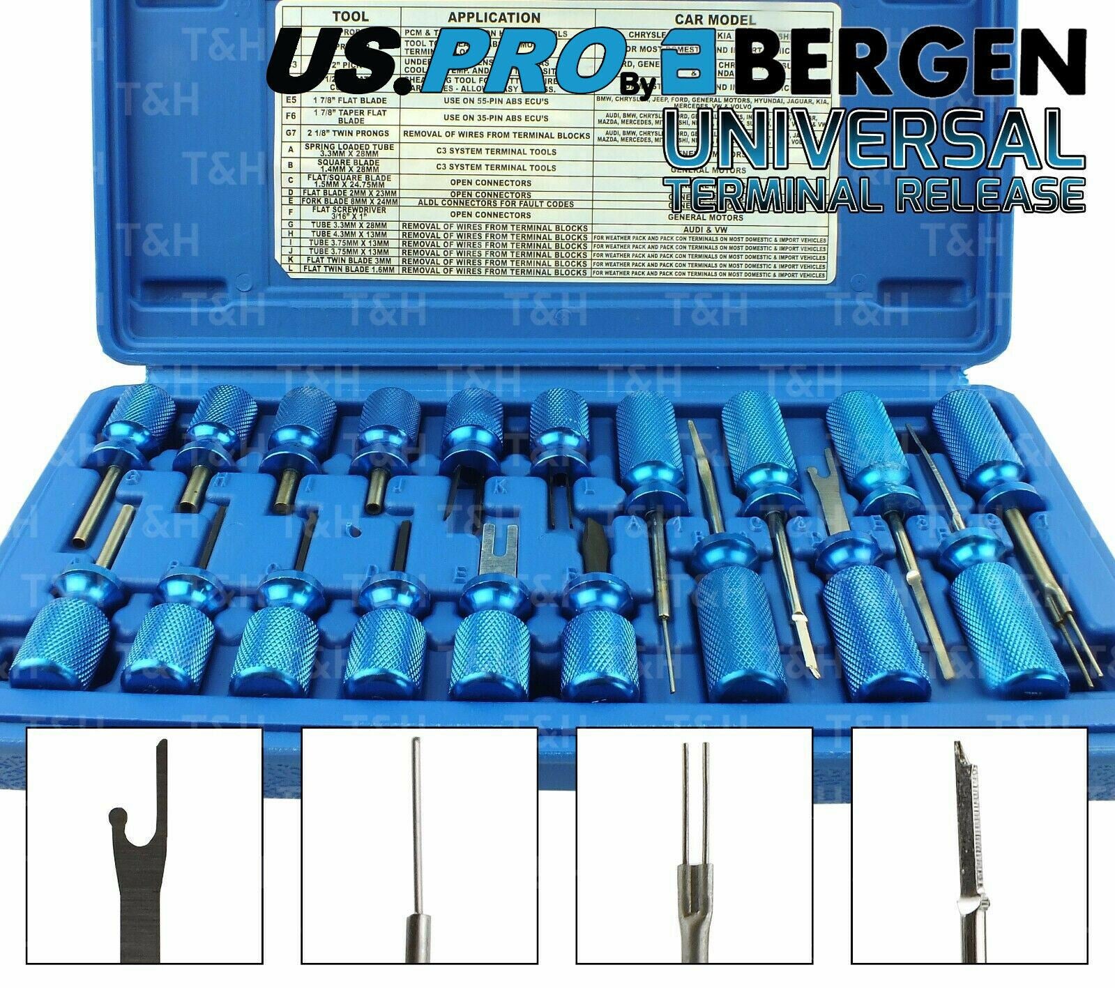 US PRO 19PCS UNIVERSAL TERMINAL RELEASE TOOLS
