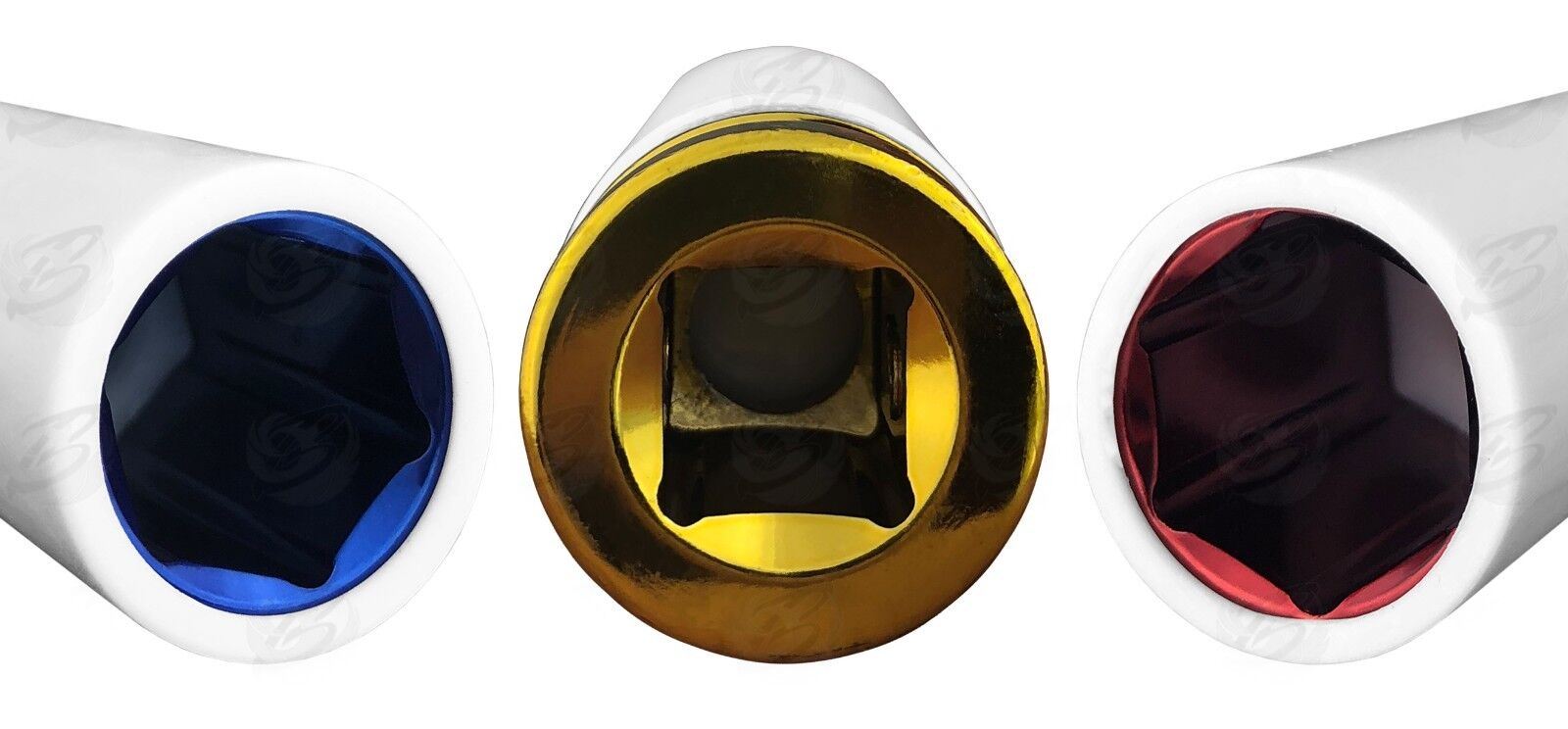 BLUESPOT 3PCS 1/2" DRIVE 6 POINT ALLOY WHEEL NUT SOCKETS 17MM - 19MM - 21MM