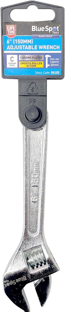 BlueSpot 150mm (6") Adjustable Wrench With A Manufacturers LifeTime Guarantee 06102