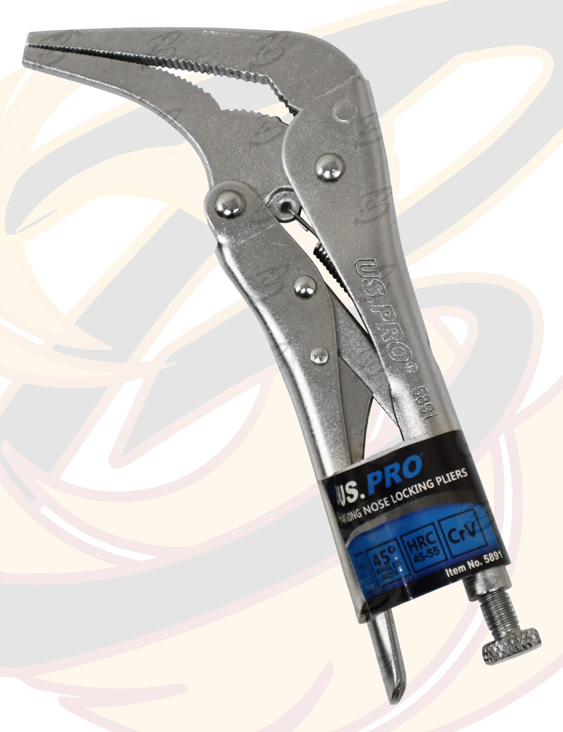 US PRO 7" 45° LONG NOSE LOCKING PLIERS