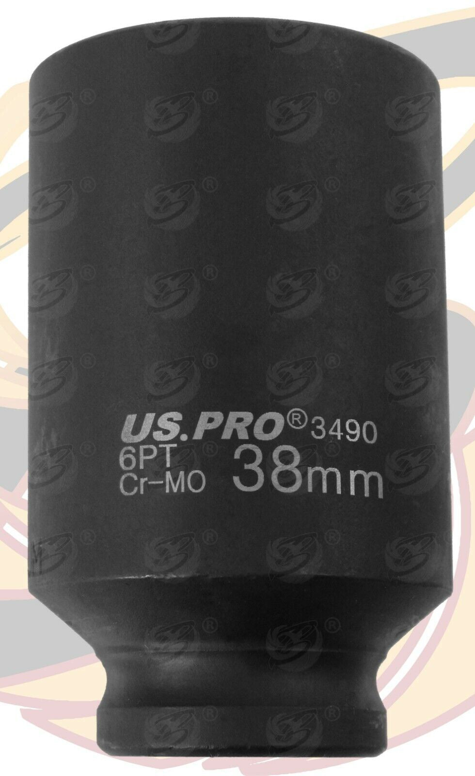 US Pro 38mm 1/2" Drive 6 Point Deep Impact Socket ( Single ) 3490
