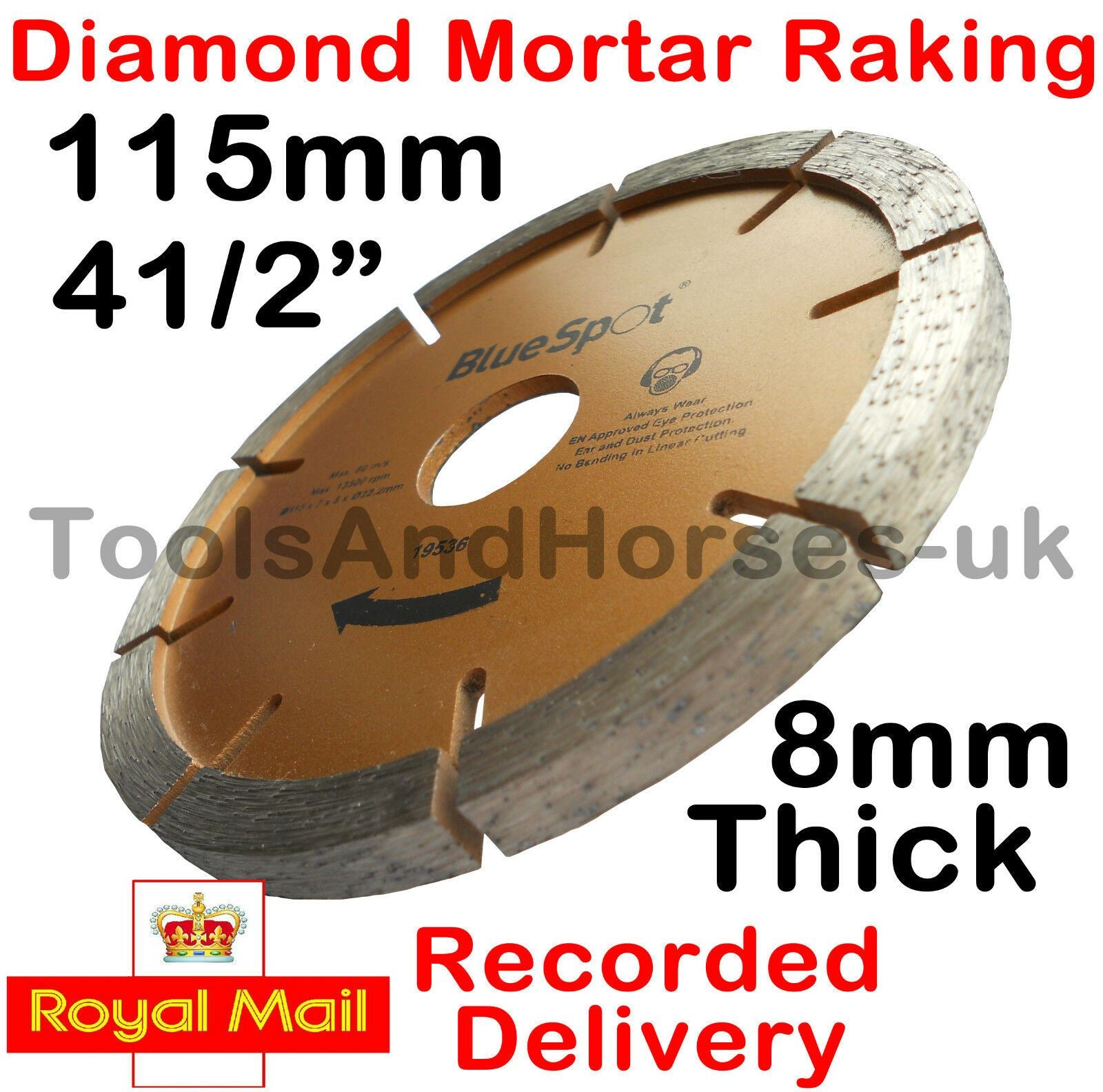 BLUESPOT 4.5" ( 115MM ) DIAMOND MORTAR RAKING DISC ( x 1 )