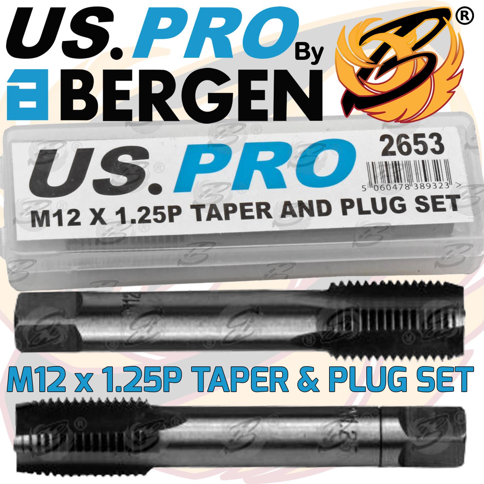 US PRO M12 x 1.25P TAPER & PLUG SET