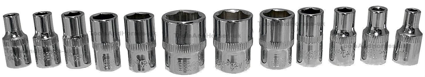 US PRO 27PCS 1/4" DRIVE 6 POINT SOCKET SET 4MM - 13MM