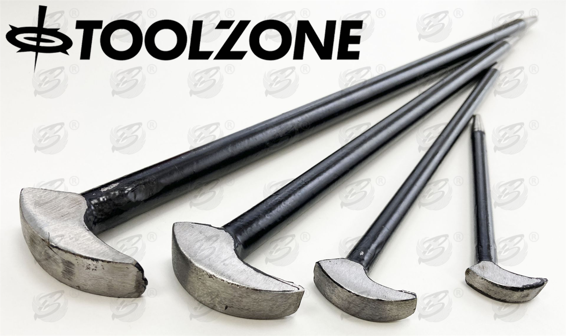 Toolzone 4 Piece Heel & Toe Pry Bars ( Podger Bars ) ( PN087 )