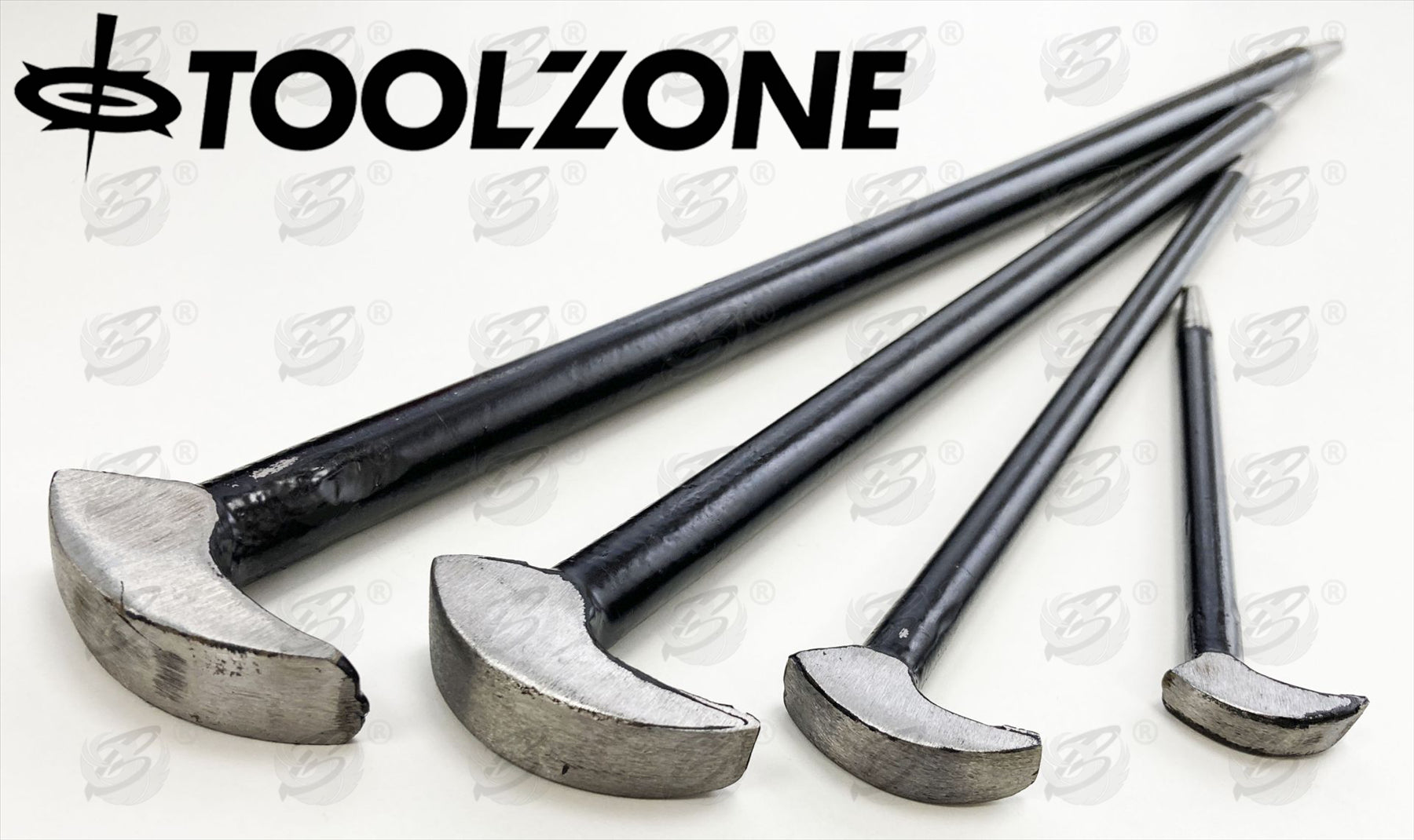 TOOLZONE 4PCS HEEL & TOE PRY BARS ( PODGER BARS )