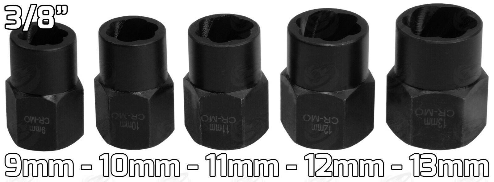 US PRO 15PCS 3/8" & 1/2" DRIVE IMPACT TWIST SOCKETS 9MM - 27MM