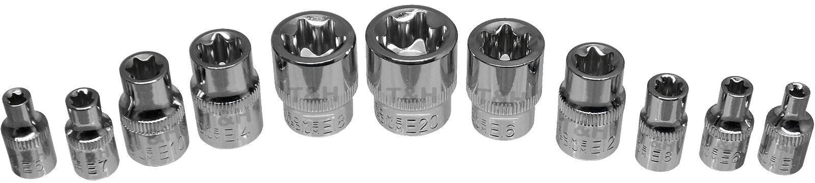 BlueSpot 29 Piece 1/4" & 3/8" & 1/2" Drive Torx & E - Torx Socket Set 01529
