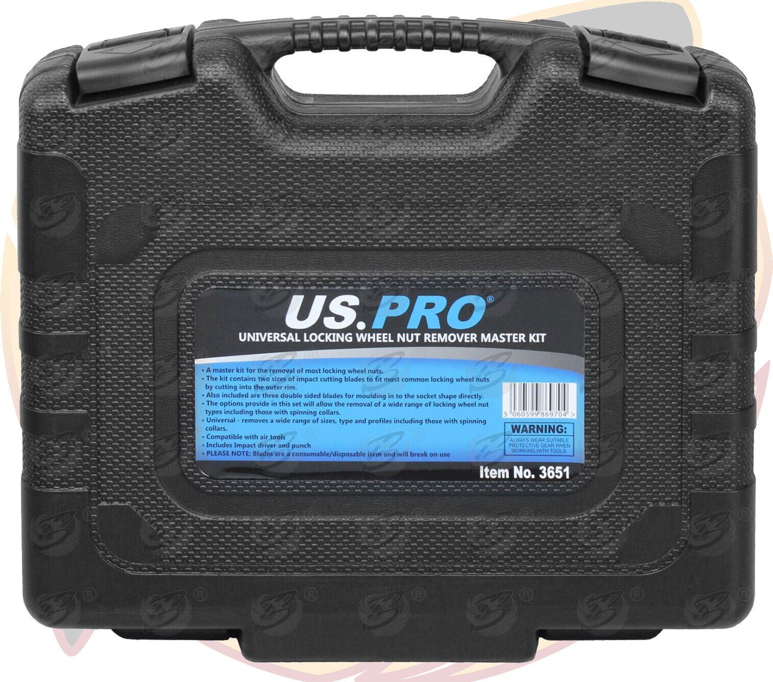 US PRO MASTER LOCKING WHEEL NUT REMOVER SET