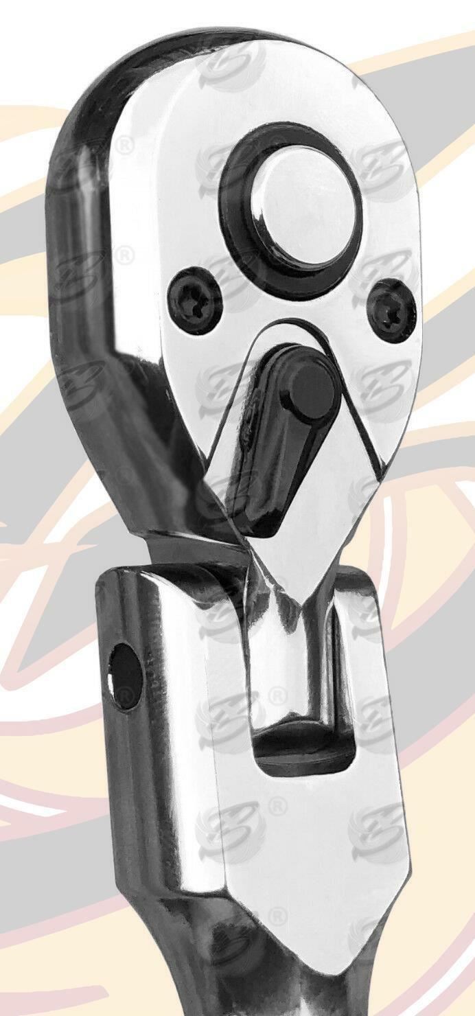 US PRO 3PCS 1/4" & 3/8" & 1/2" DRIVE 72 TOOTH FLEXI RATCHET HANDLES