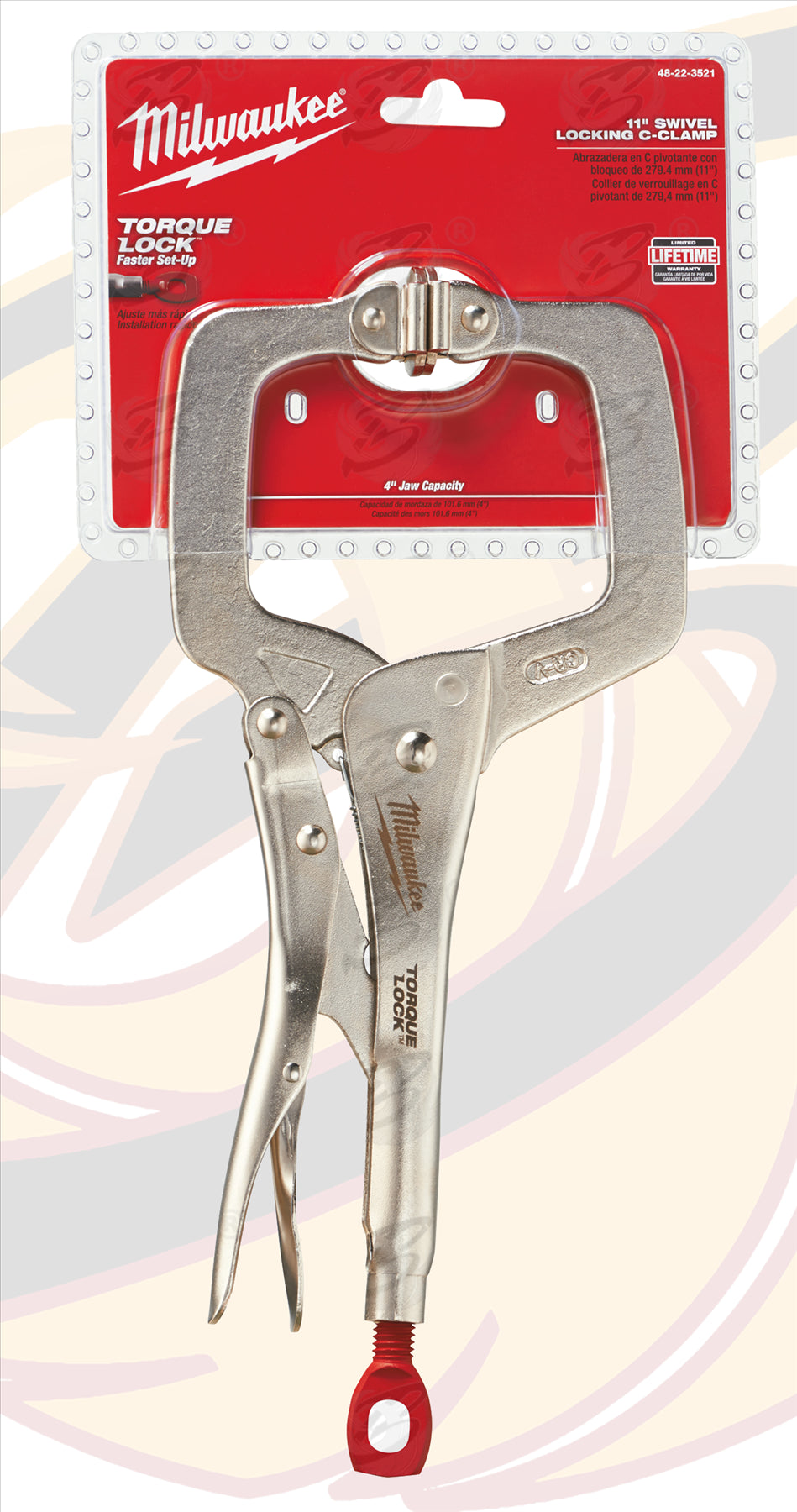 MILWAUKEE 11" SWIVEL JAW TORQUE LOCK "C" CLAMP LOCKING PLIERS