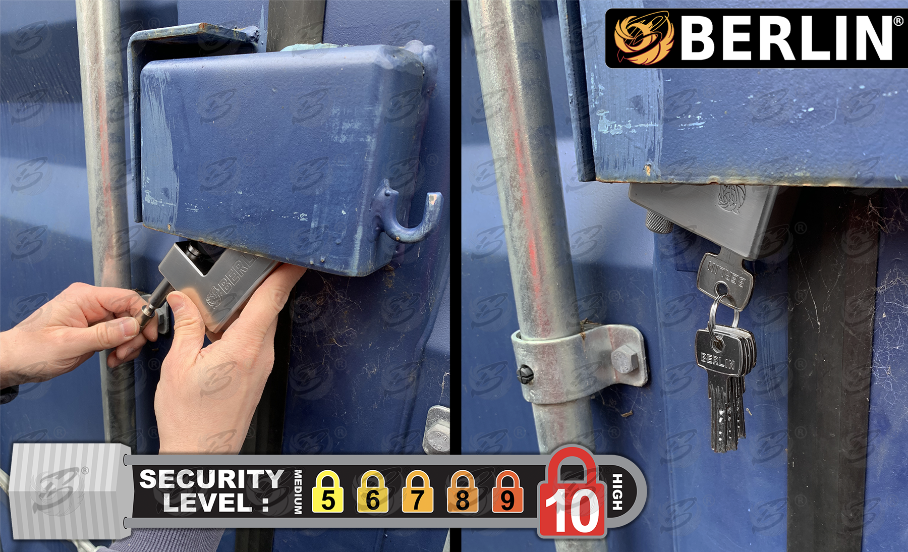 Berlin Tools 94mm Shutter "C" Type / Container Padlock ( x 2 ) BER009 ( x 2 )