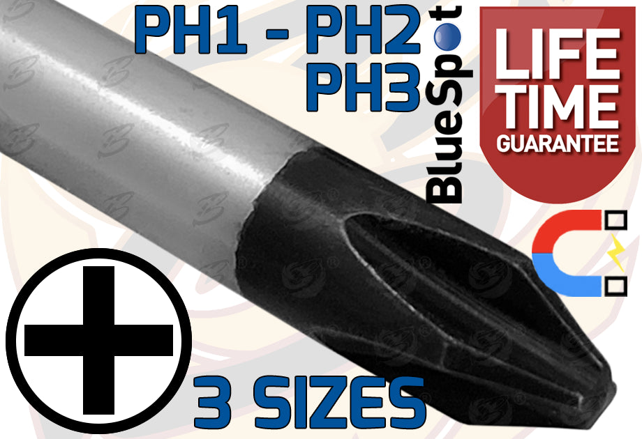 BLUESPOT 6PCS MAGNETIC GO THROUGH SCREWDRIVER SET ( SLOTTED - PHILLIPS )
