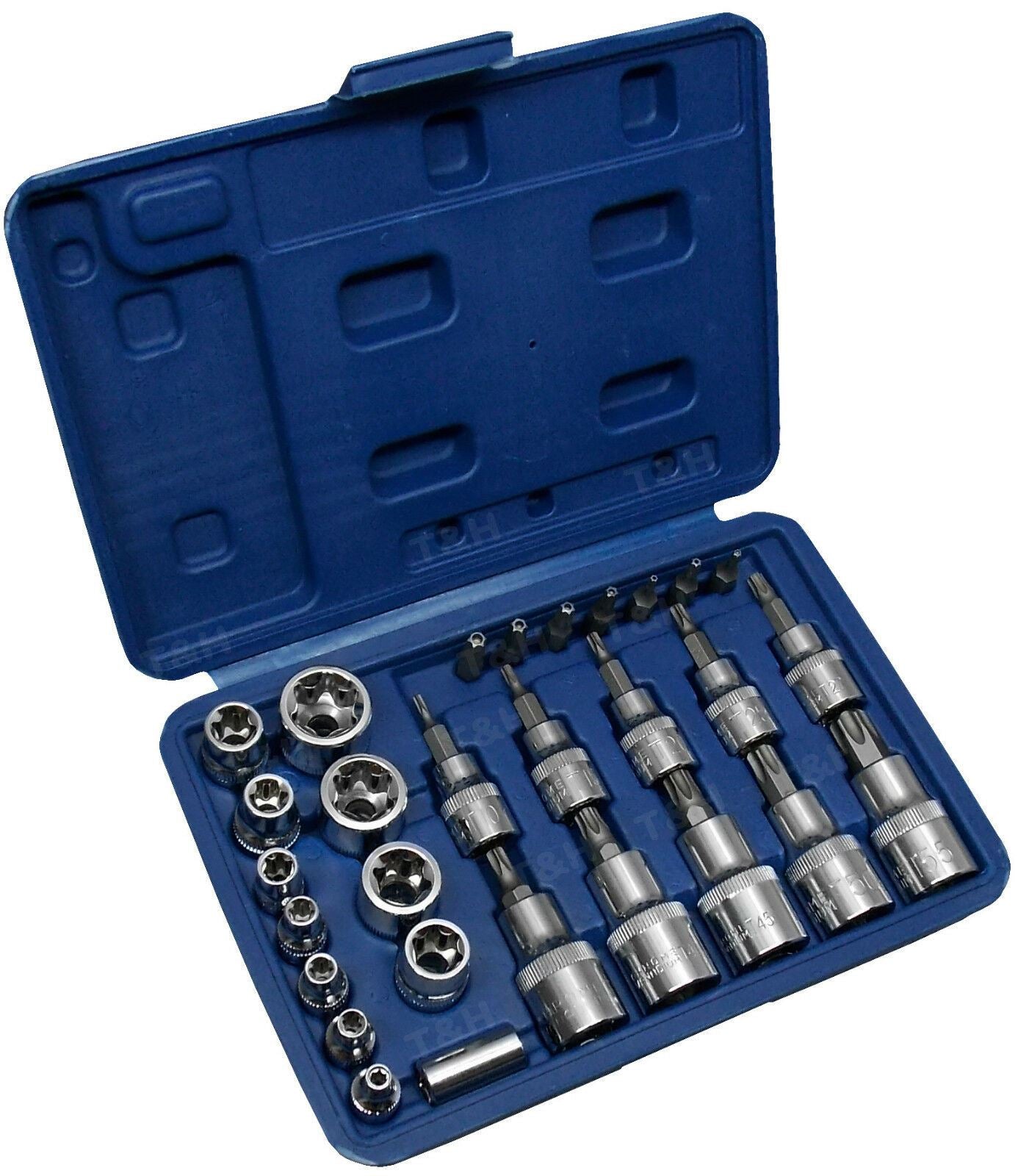 US PRO 29PCS 1/4" & 3/8" & 1/2" DRIVE TORX & E - TORX SOCKET SET