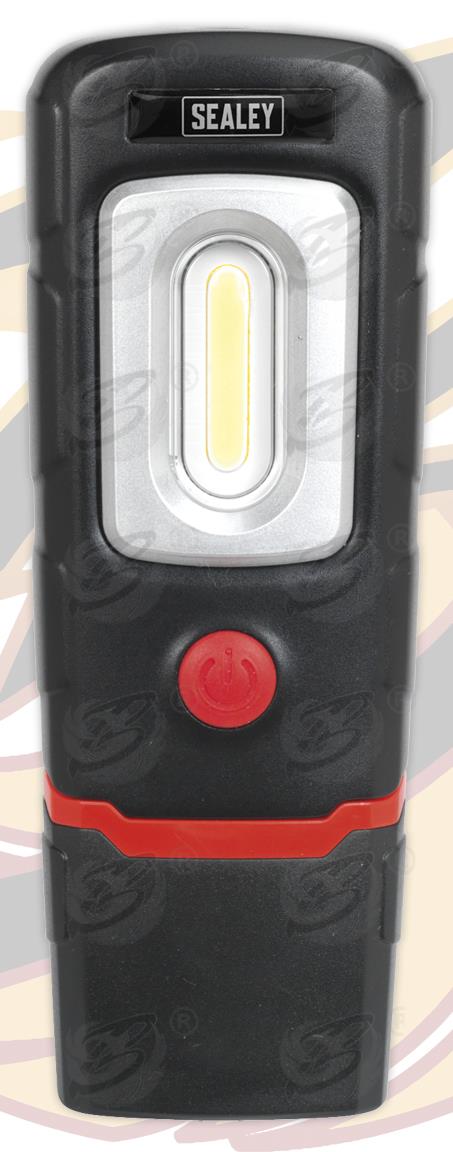 SEALEY RECHARGEABLE COB LED LI - ION WORK LIGHT ( BLACK )