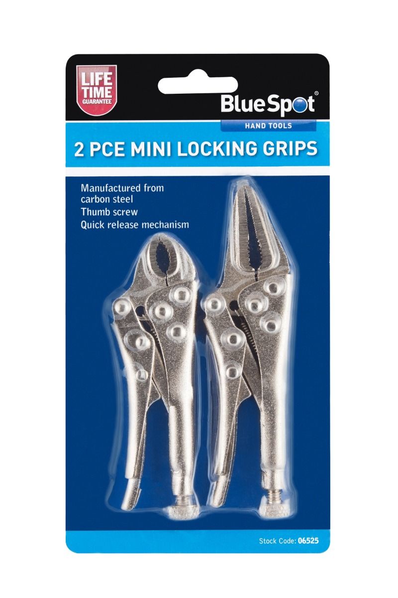 BlueSpot 2 Piece 100mm & 125mm (4" & 5") Mini Locking Plier Set ( 06525 )