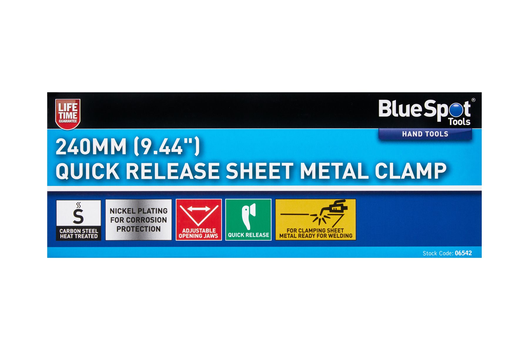 BlueSpot 240mm Quick Release Sheet Metal Clamp ( 06542 )