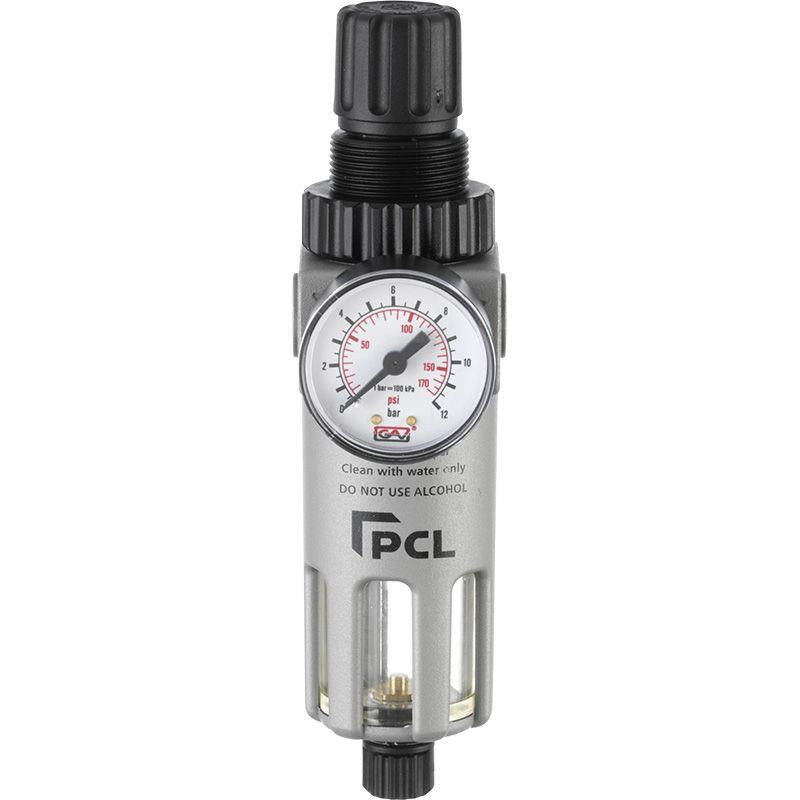 PCL Air Treatment Filter/Regulator 0-145 psi/0-10 bar, 1/4 Ports ATC6