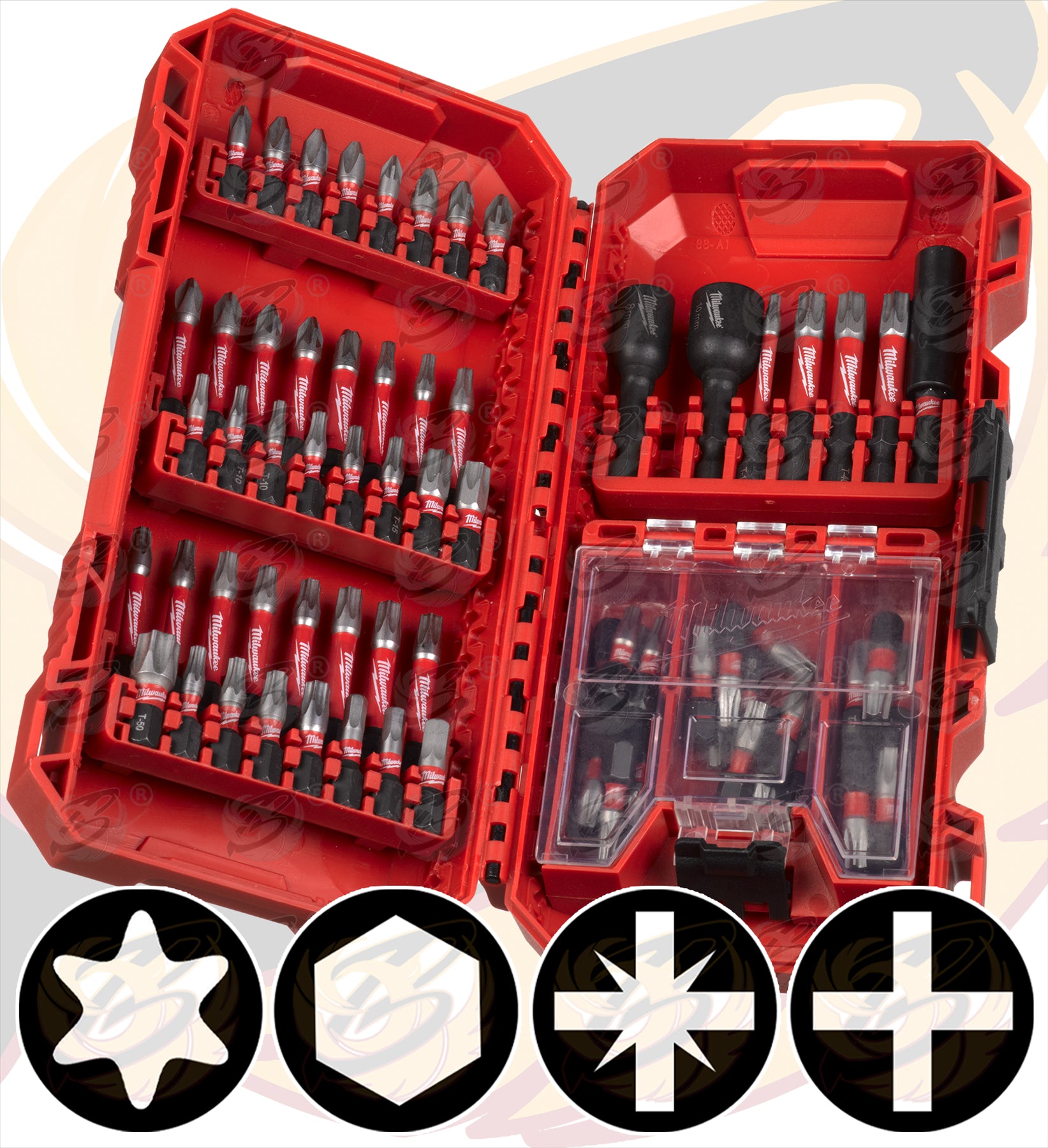 MILWAUKEE 75PCS IMPACT DRILL / DRIVER BIT SET ( SHOCKWAVE IMPACT DUTY )