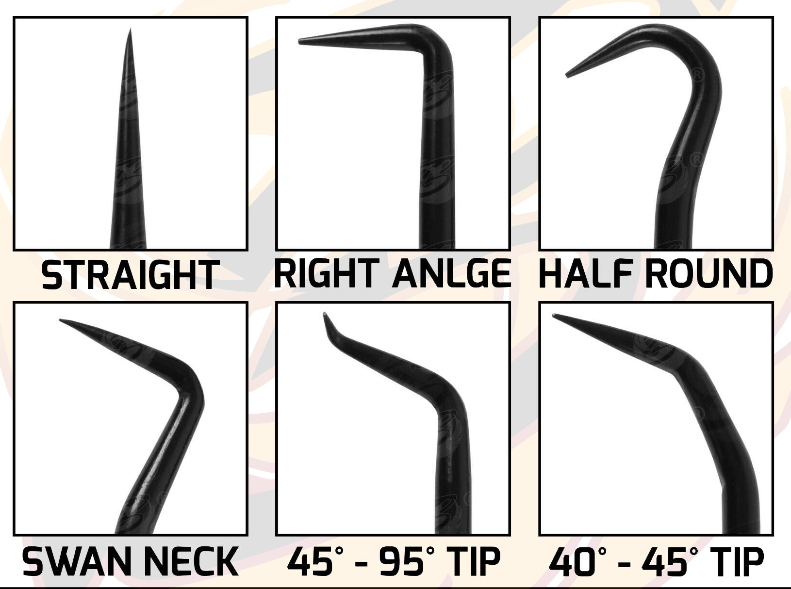 TOOLZONE 6PCS LONG REACH HOOK & PICK SET