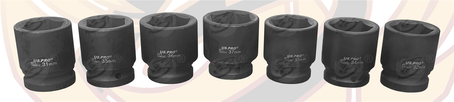 US Pro 27 Piece 3/4" Drive 6 Point Impact Sockets 17mm - 60mm ( 3690 )