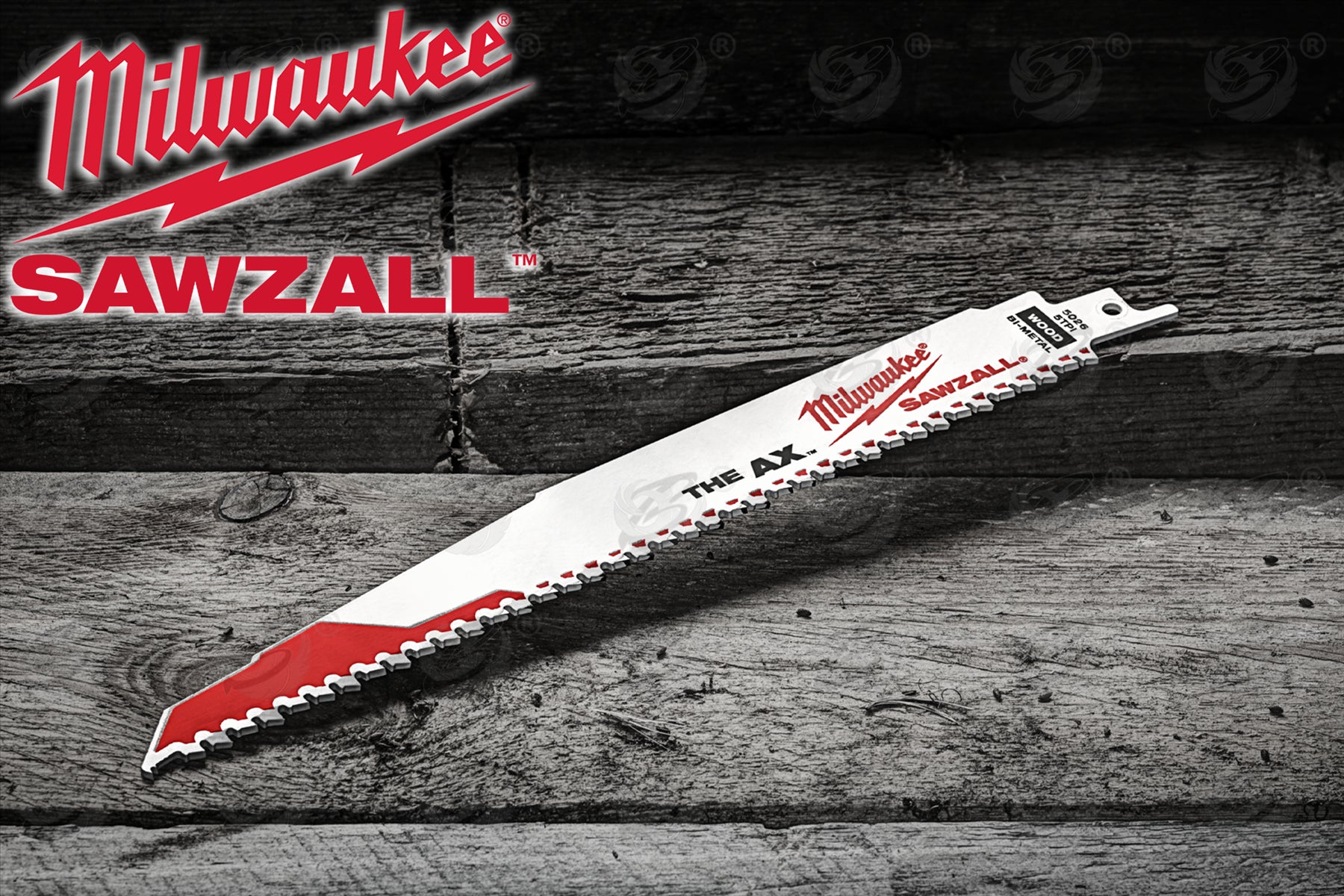MILWAUKEE SAWZALL RECIPROCATING SAW BLADE 230mm x 5TPI WOOD SAW BLADES ( THE AX ) ( x 5 )