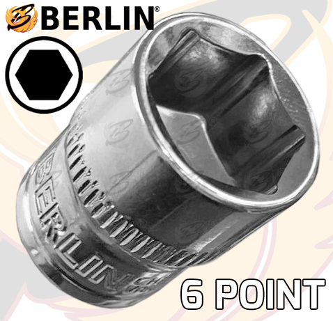 Berlin 13 Piece 1/4" Drive 6 Point Shallow Sockets 4mm - 14mm BER015