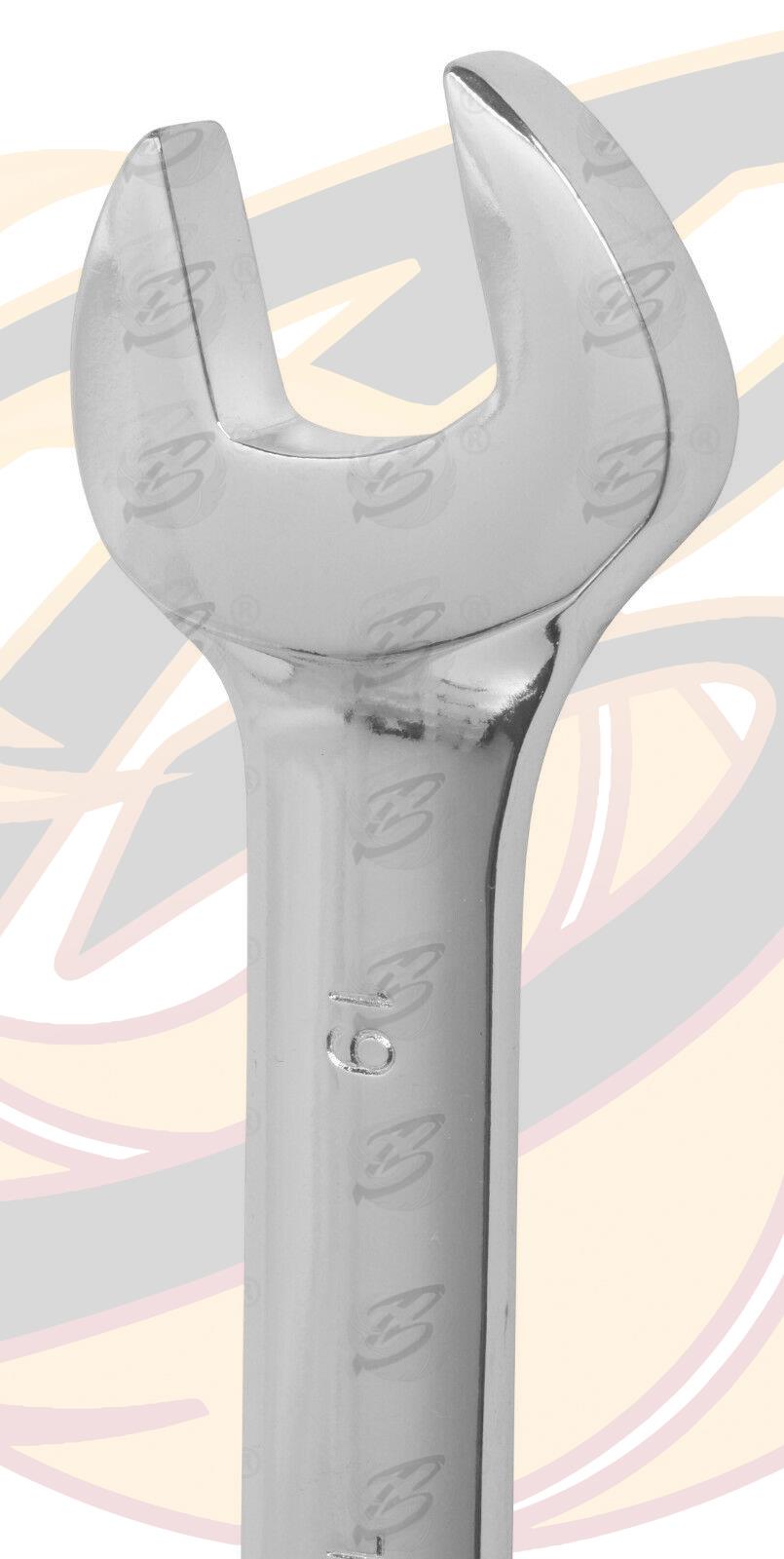 TOOLZONE 12PCS COMBINATION STUBBY FLEXIBLE RATCHET SPANNER SET 8MM - 19MM