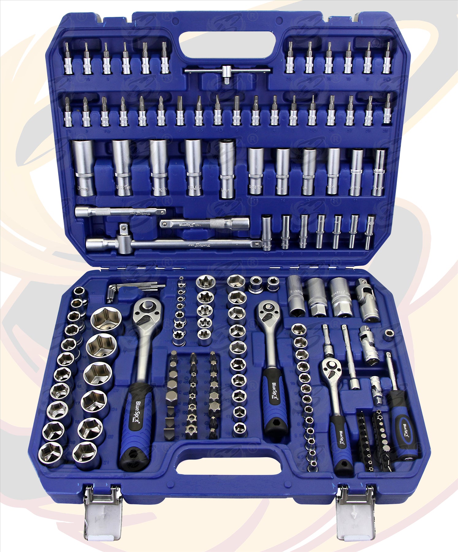 BLUESPOT 171PCS 1/4" & 3/8" & 1/2" DRIVE 6 POINT SOCKET SET