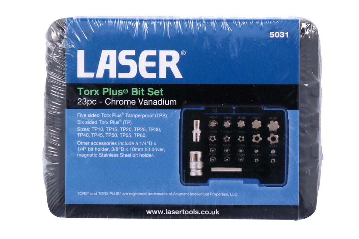 Laser 23 Piece 1/4" & 3/8" Drive Torx Plus Bit Set 5031