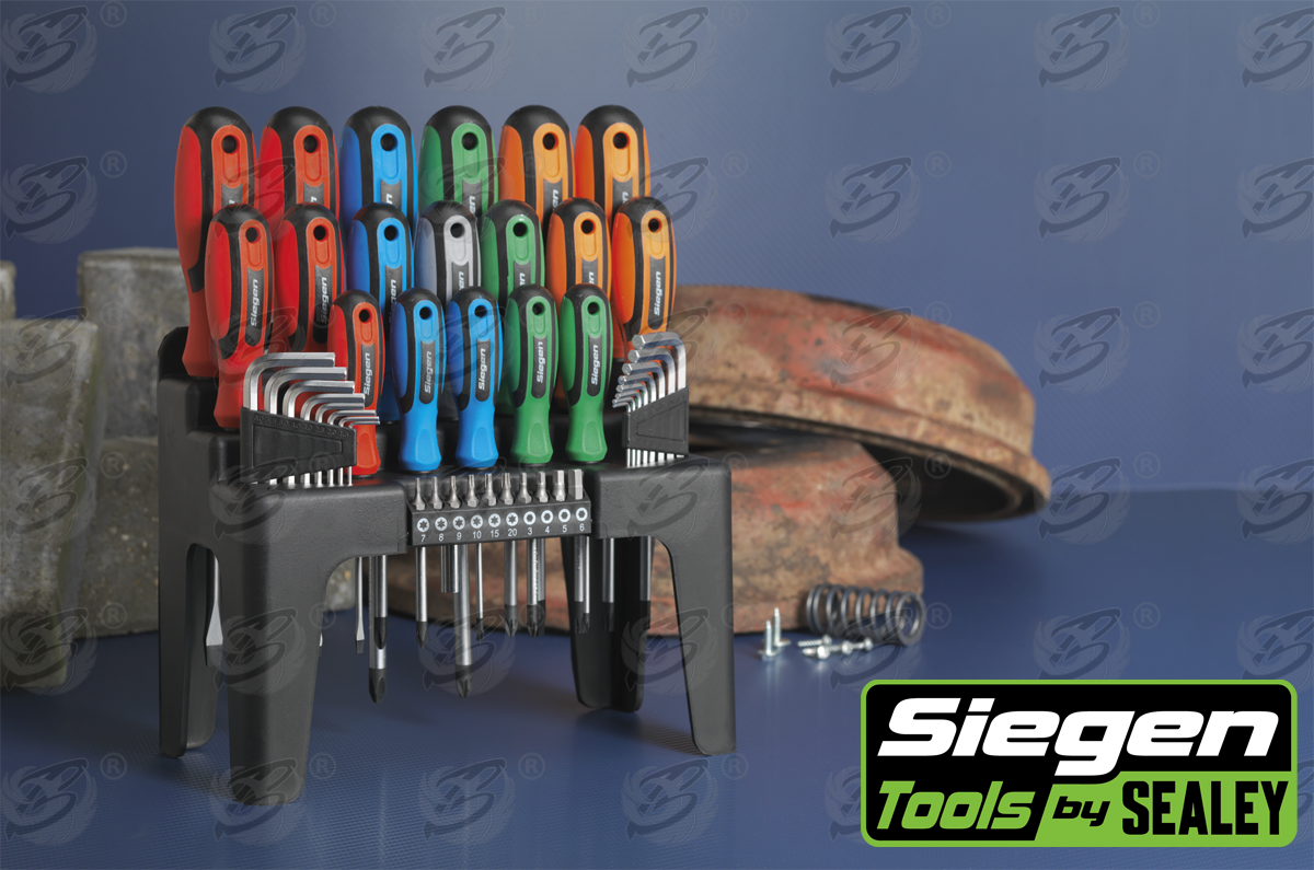 Siegen 44 Piece Magnetic Screwdriver - Hex Key & Bit Set S01090