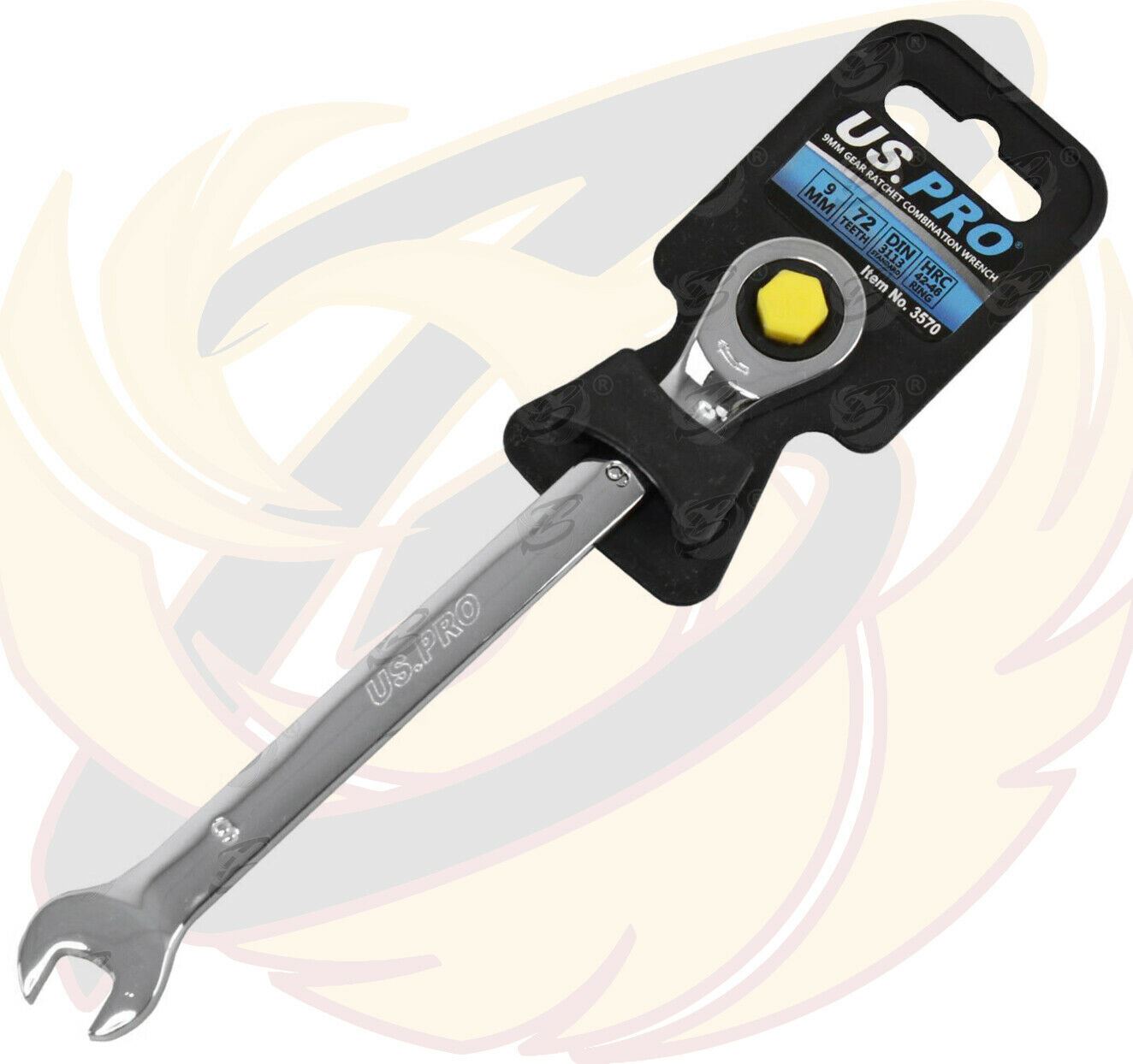 US PRO 9MM 72 TOOTH RATCHET SPANNER