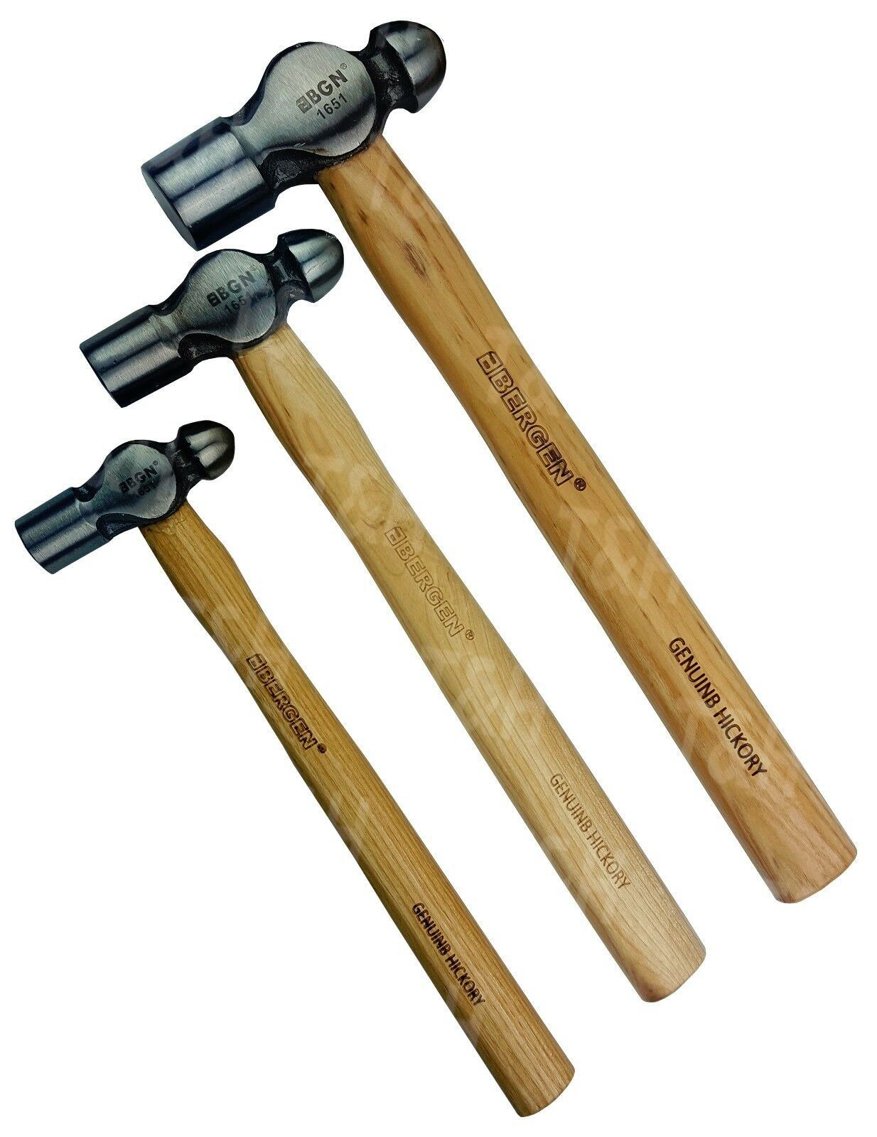 US PRO 3PCS BALL PEIN BEECH HAMMERS 8OZ - 16OZ - 32OZ